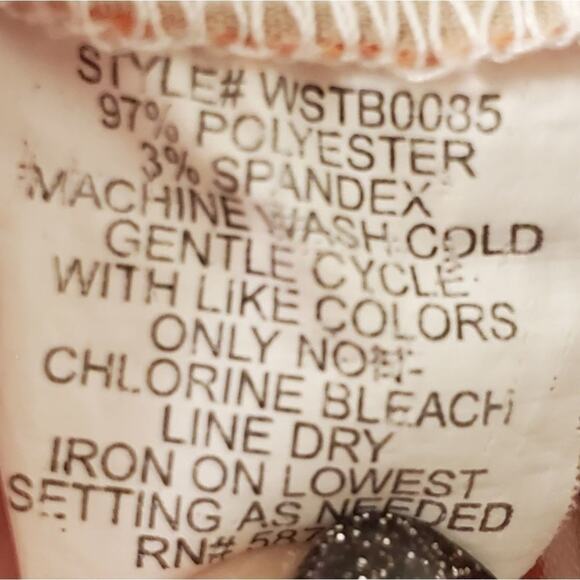 Notations striped stretch button down shirt plus size 2X - Picture 5 of 5